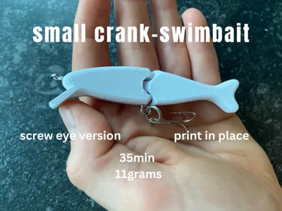 small crank swimbait (screw eye version)