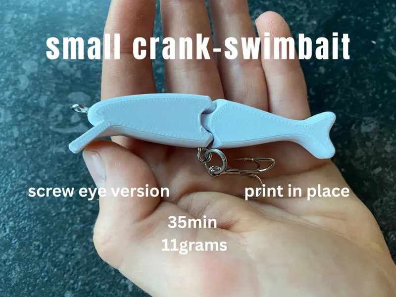 small crank swimbait (screw eye version)