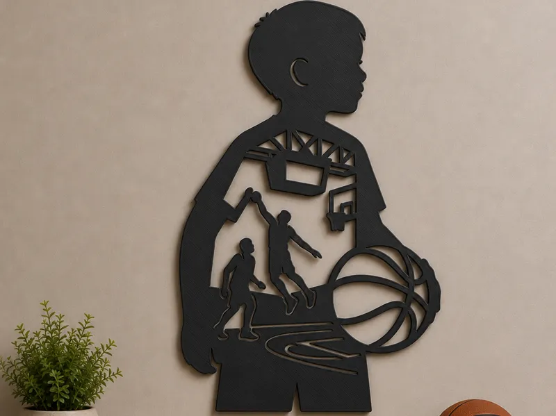 Little basketball player