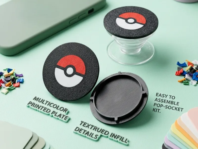 Popsocket custom plate - Pokemon Pokeball