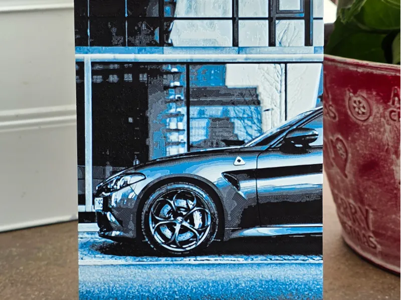 Alfa Romeo Giulia Quadrifoglio  Quadro 3D HueForge