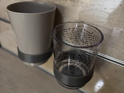 Toothbrush Cup with Holder for Fendt Caravan