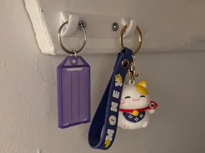 Small key hook rack