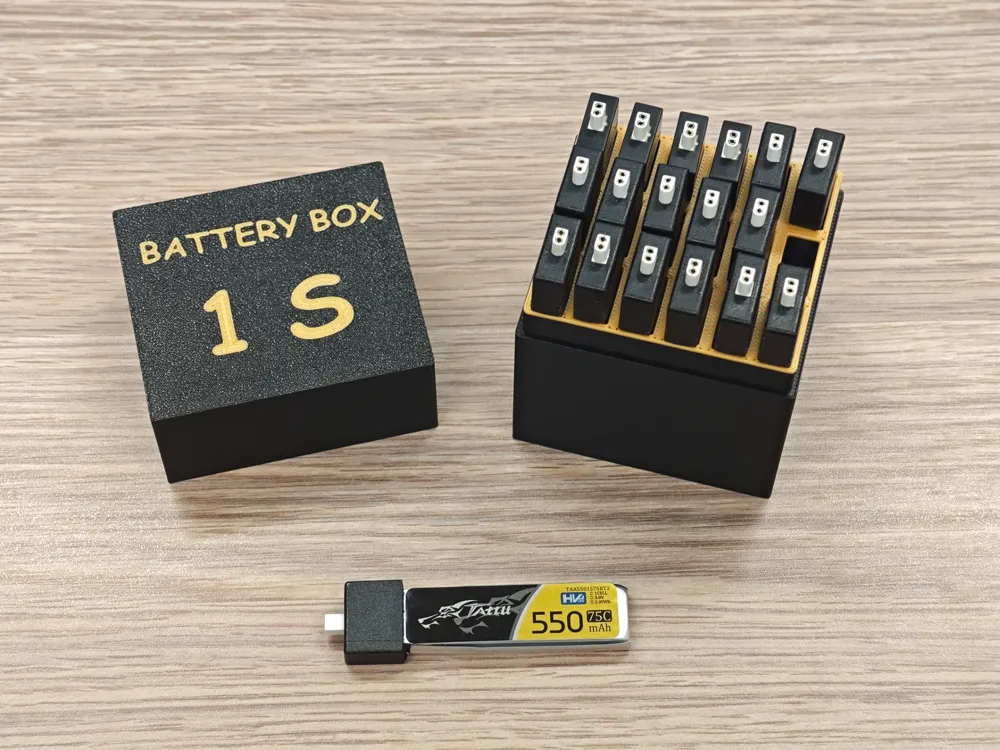 battery box for 18 pieces of 1S 550 mah battery by SeltinoCZ - MakerWorld