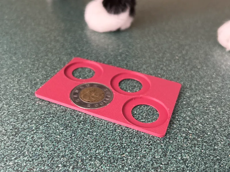 2$CAD Coin Holder for wallets Credit Card Size