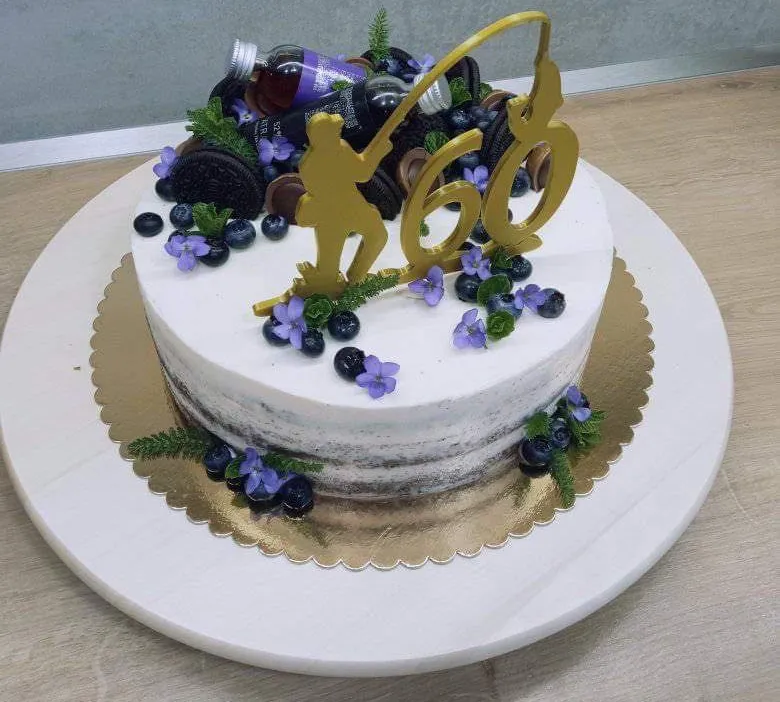60th Birthday Cake Topper - Fisherman