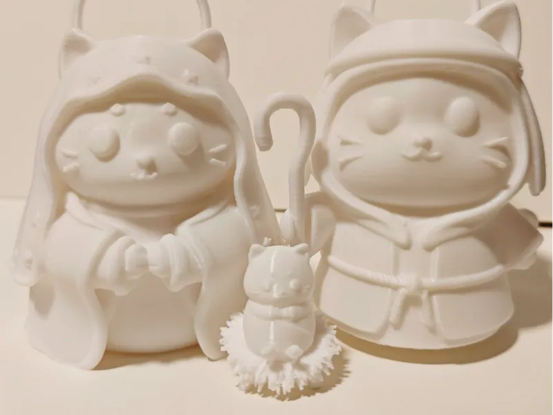 Chibi Cat Nativity Figures - Baby Jesus