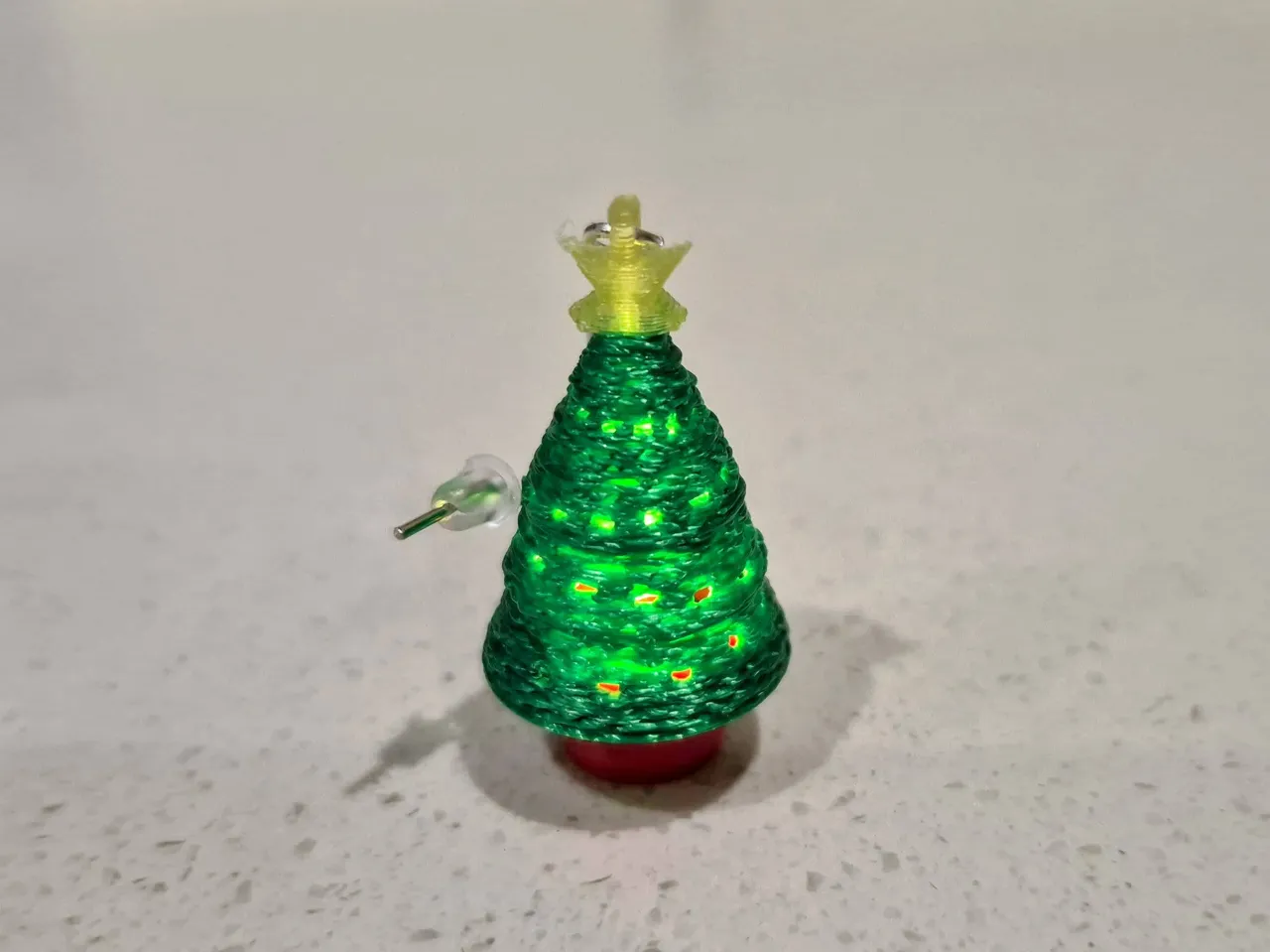 Flashing Xmas Tree Earrings view 2