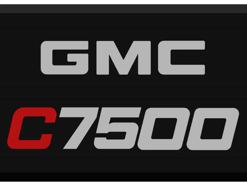 GMC C7500 Fender logo