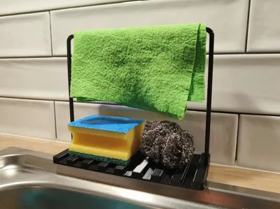 Compact Kitchen Sink Caddy Sponge & Cloth Drier