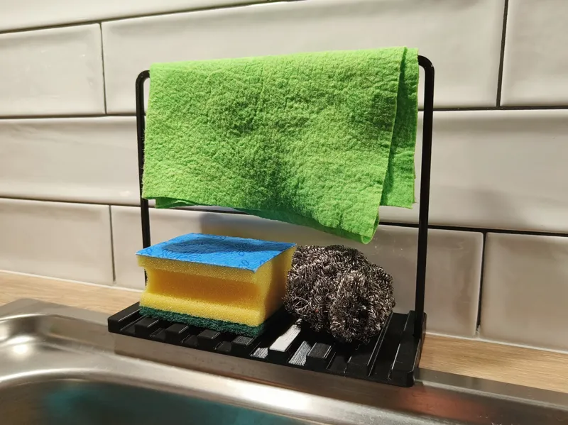 Compact Kitchen Sink Caddy Sponge & Cloth Drier