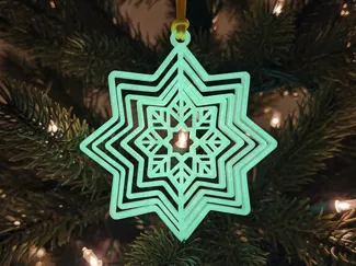 Christmas Ornament Star Rotatable