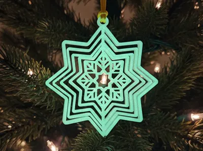 Christmas Ornament Star Rotatable 
