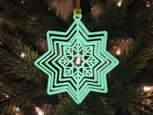 Christmas Ornament Star Rotatable 