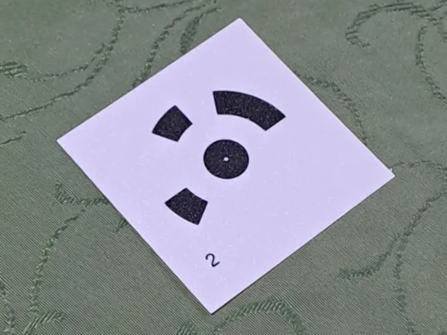 Photogrammetry target for scanning.