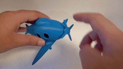 Toy Airplane with Spinning Propeller & Storage
