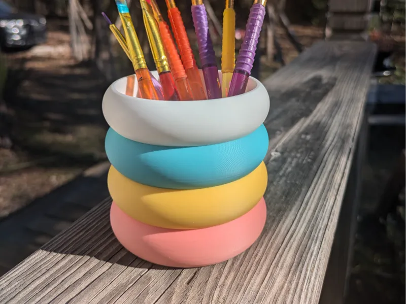Multi Color Donut Ring Jar