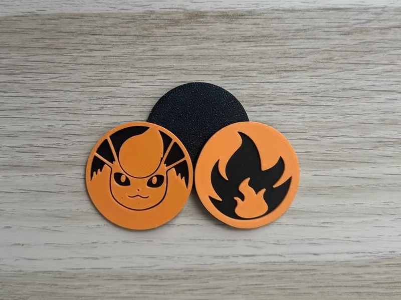 Flareon Evolution Coin (Pokemon Gen1)