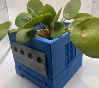 Game Cube Plant Pot