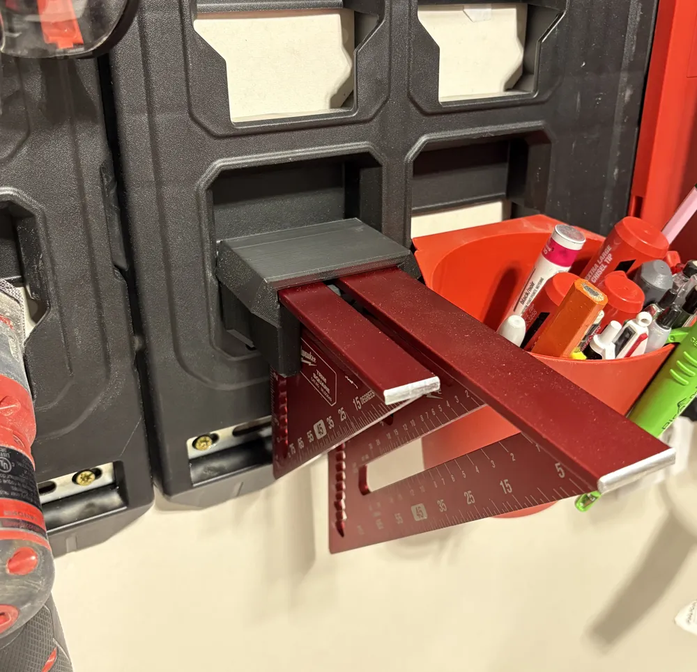 Milwaukee Framing Square holder for Packout Wall - Free 3D Print Model ...