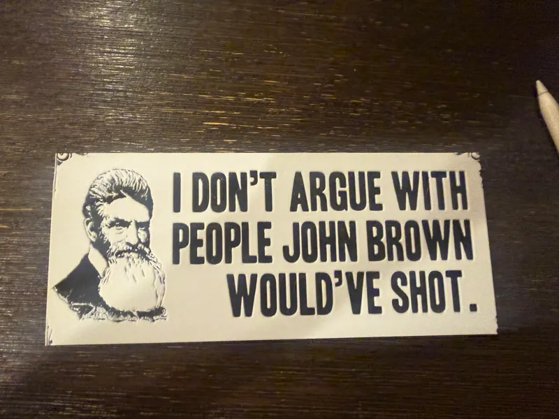 John Brown Placard