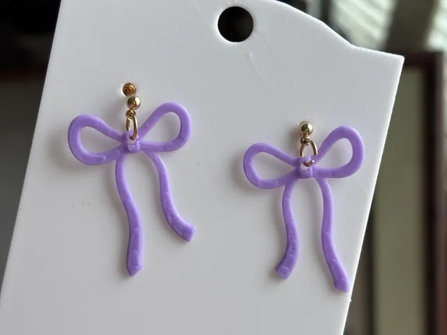 cute line bow earrings