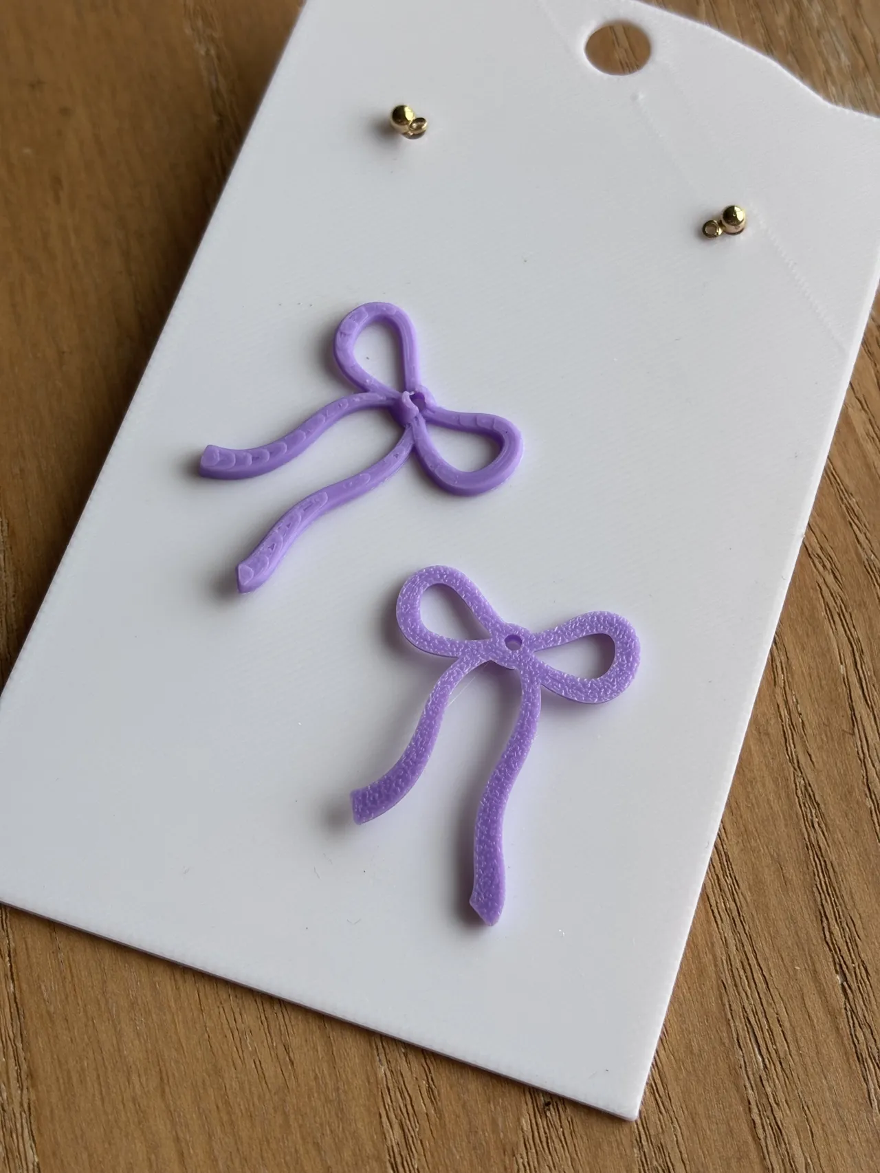 cute line bow earrings view 2
