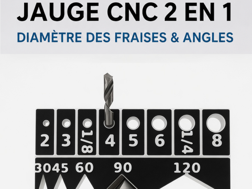 Jauge CNC | Mesure diamètre de fraises & angles 