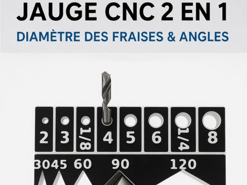 Jauge CNC | Mesure diamètre de fraises & angles 