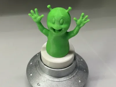 UFO Fidget Push Button Toy Mechanical Switch | No AMS needed Swappable Keycaps 