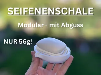 Seifenschale - mit Abguss & abnehmbares Gitter