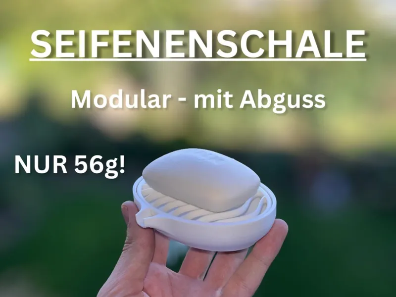 Seifenschale - mit Abguss & abnehmbares Gitter