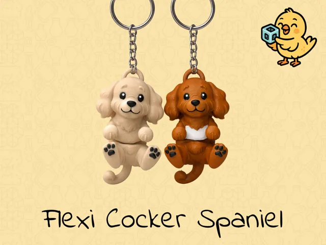Cocker Spaniel Keychain – Articulated Flexi Dog