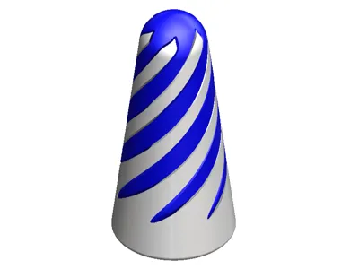 Spiral Passthrough Fidget Cone
