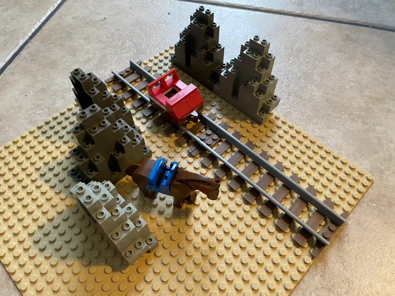 roller coaster straight track, 16-long