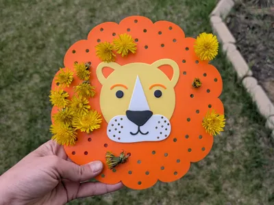Dandelion Lion Flower Board - Summer Kids Activity