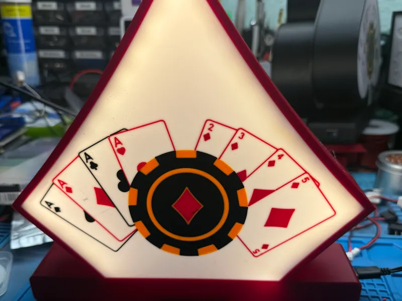 Poker Lampe Karu LED