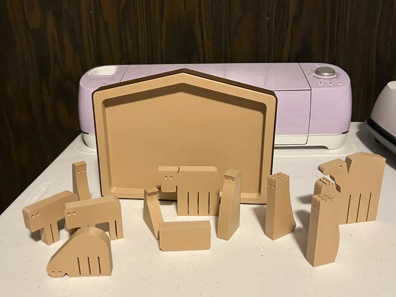 Nativity Scene Puzzle with Lid
