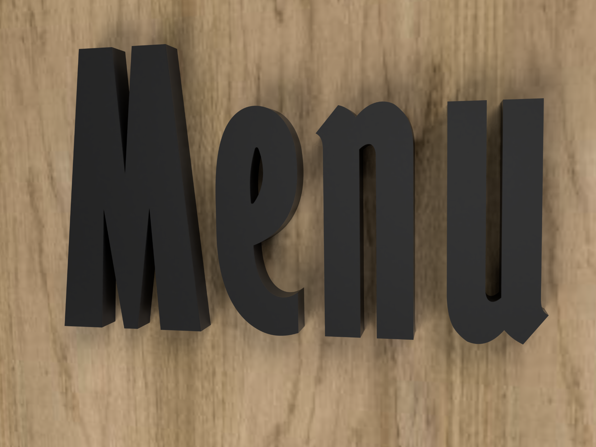 MENU Keyhole Wall Sign + Template