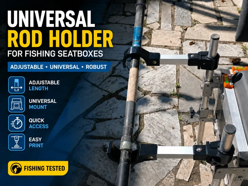 Universal Rod Holder for Fishing Seatboxes
