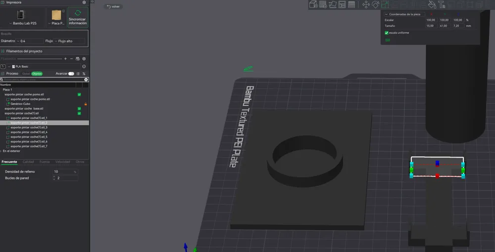 soporte para pintar modelos con base editable - Modelo de impresión 3D ...