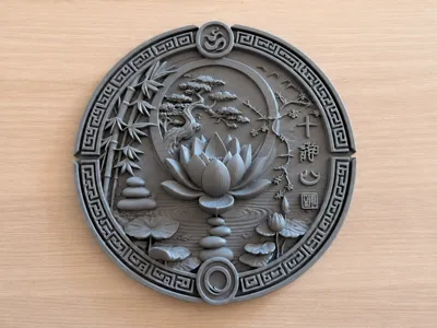 Round 3D Zen Art v.12