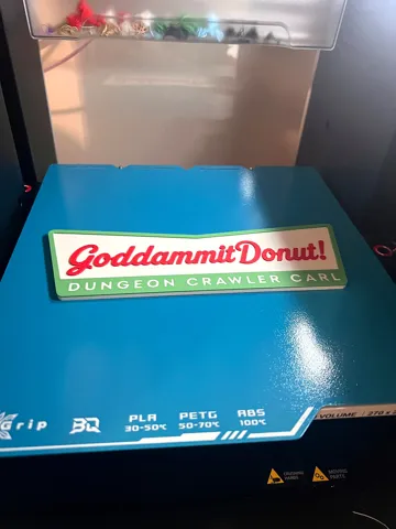 Letrero o emblema decorativo: Goddammit Donut! – DCC Donut Shop Sign — vista de referencia 4