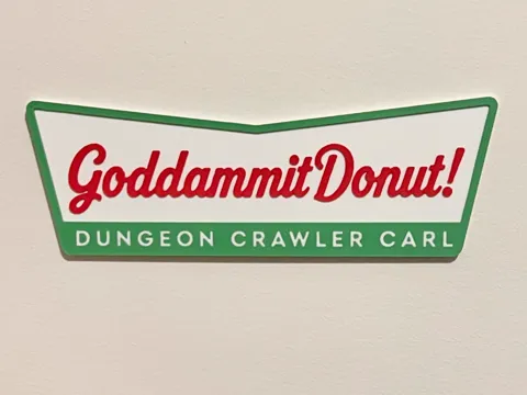 Letrero o emblema decorativo: Goddammit Donut! – DCC Donut Shop Sign — referencia de MakerWorld