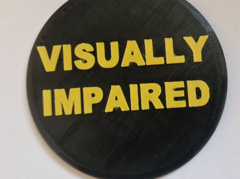 visually impaired badge 