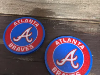 Atlanta Braves car cupholder set of coasters