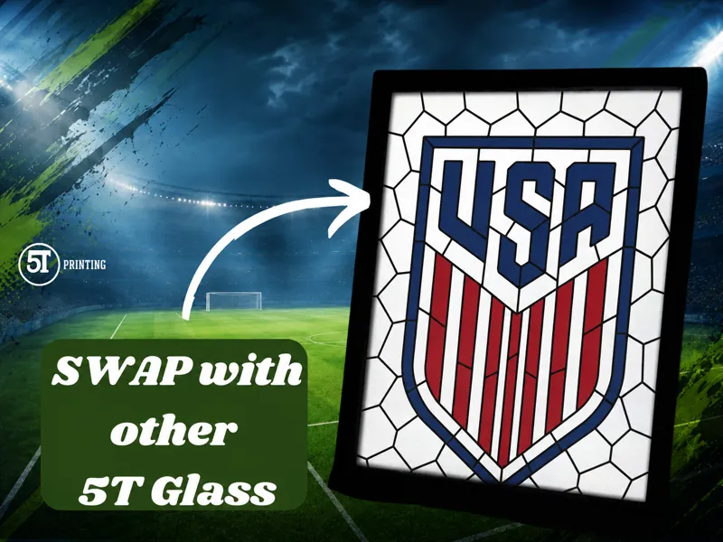 USA National Soccer Team light (Swappable Glass)