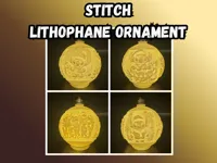Ornement lithophanie Stitch pour sapin — photo 1