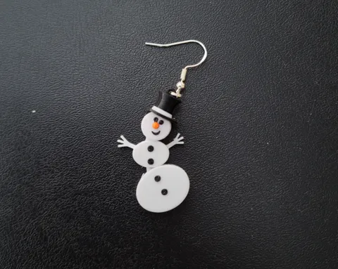 snowman articulated earring