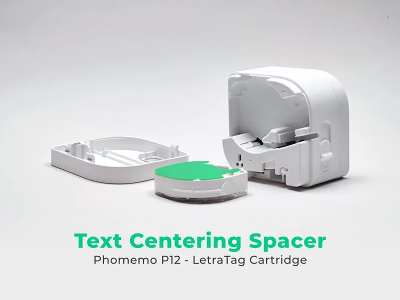 Text Centering Spacer for LetraTag Cartridge 